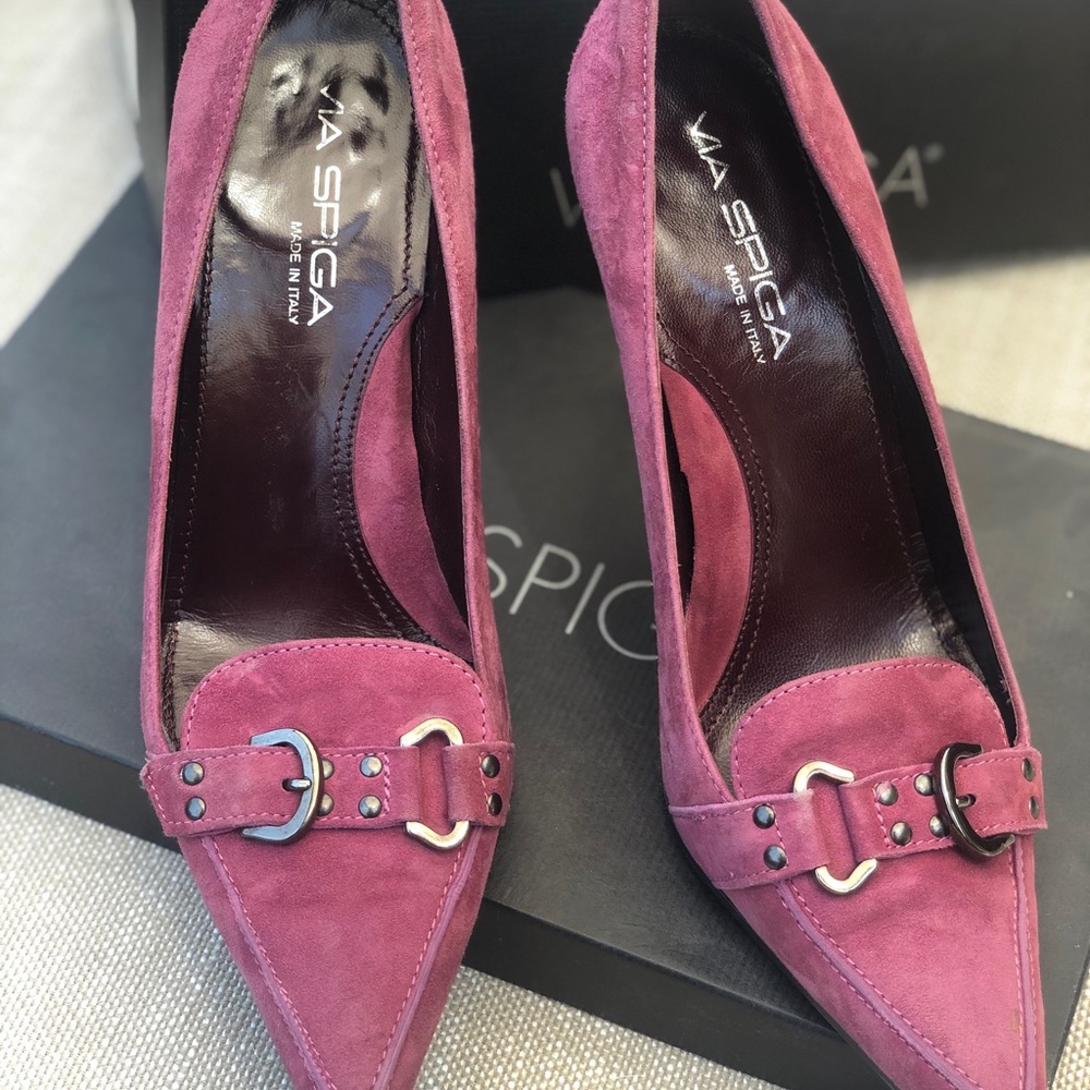 Suede heels
